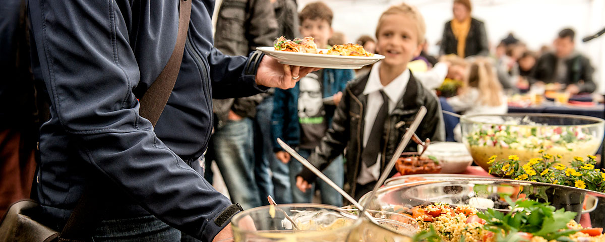 Buffet im Zelt zum 50. Geburtstag